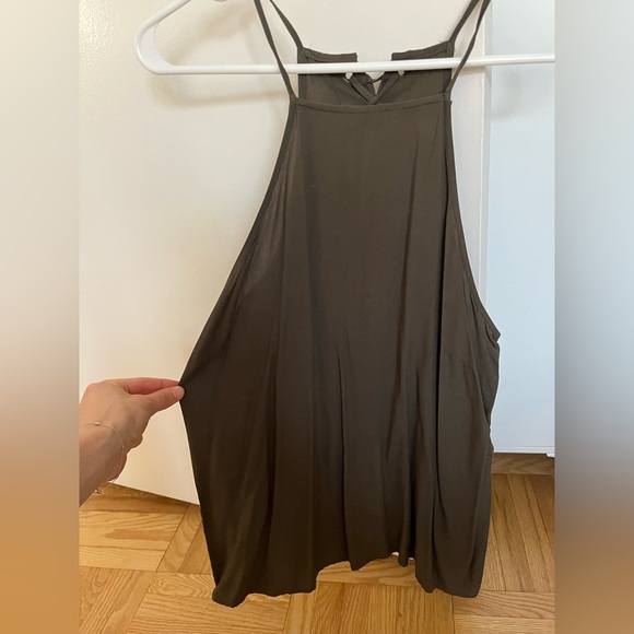 re:named Tops - Elegant Army Green Sleeveless Tank Top